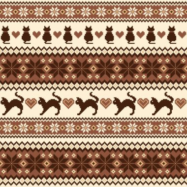 Nordic desen illüstrasyon. Geleneksel İskandinav desen tasarlanmış