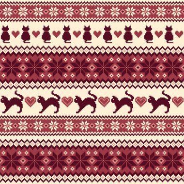 Nordic desen illüstrasyon. Geleneksel İskandinav desen tasarlanmış