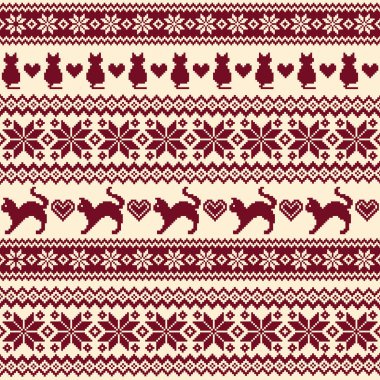 Nordic desen illüstrasyon. Geleneksel İskandinav desen tasarlanmış