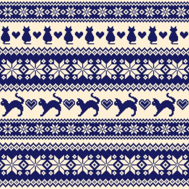 Nordic desen illüstrasyon. Geleneksel İskandinav desen tasarlanmış