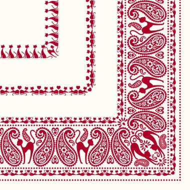 Bandana tasarım kedi, kedi kullanarak bandana, çizim değil, bir vektör çalışma,