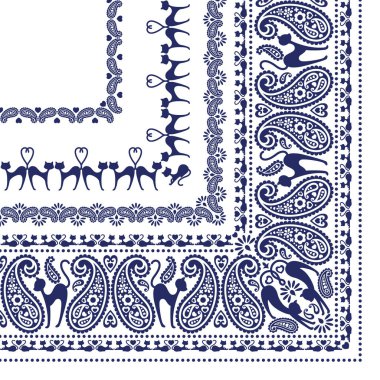 Bandana tasarım kedi, kedi kullanarak bandana, çizim değil, bir vektör çalışma,