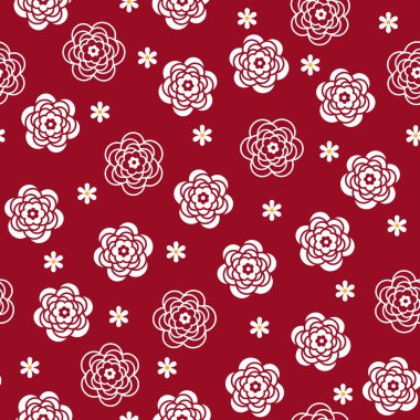 Soyut çiçek deseni. Soyut bir çiçek tasarlanmış, bu resim tekrar tekrar sorunsuz devam ediyor,