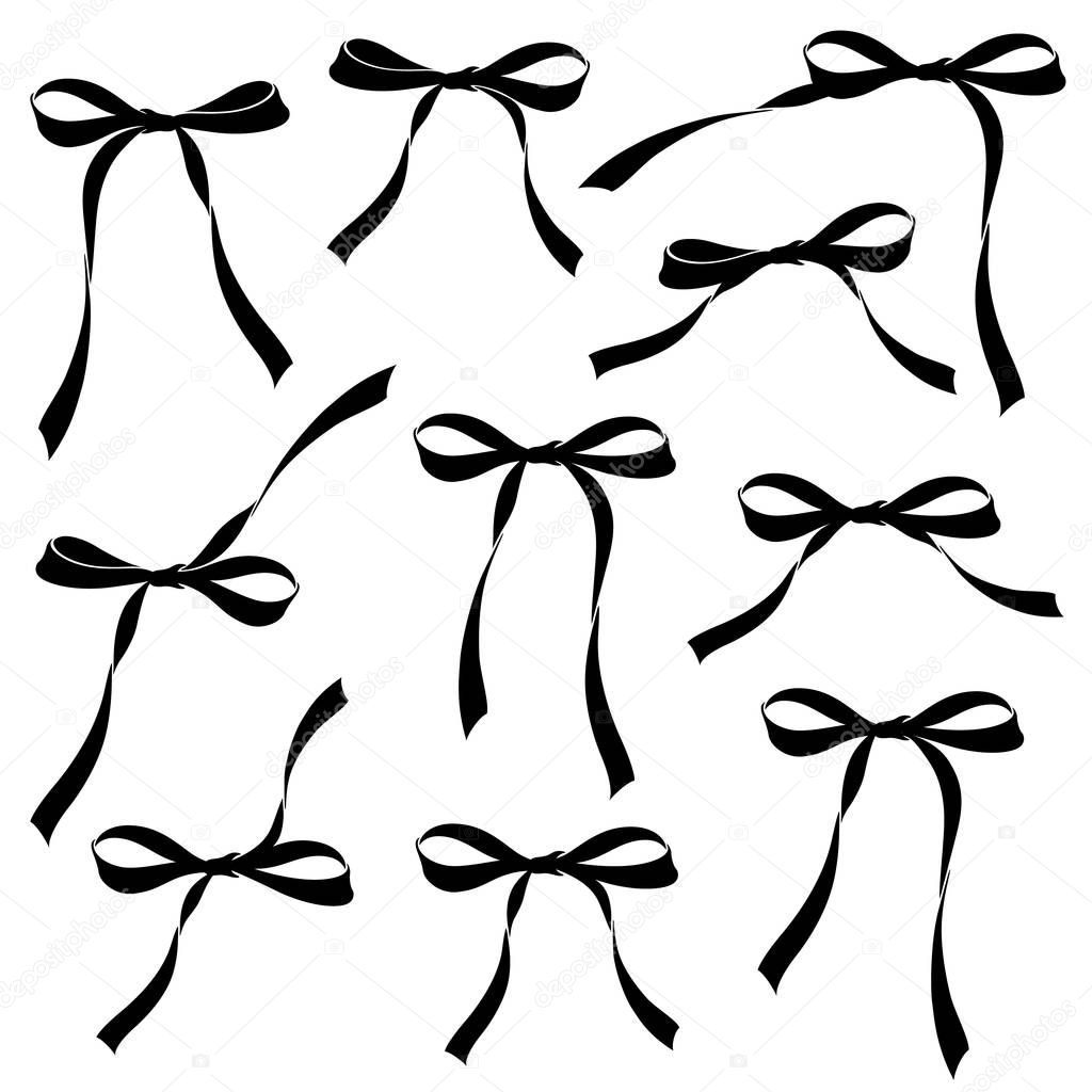 Illustration of elegant ribbon,I drew ribbon elegantly,