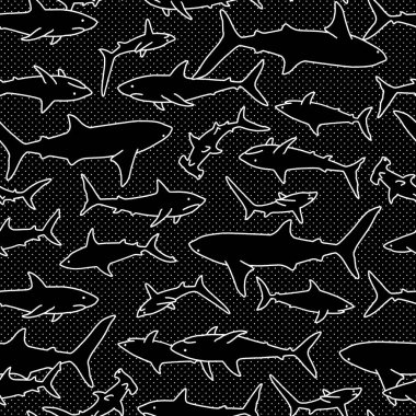 Köpekbalığı, illüstrasyon model ben sadece köpek balığı çekti, sorunsuz bir şekilde devam etmek,