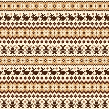 Tavşan Nordic desen çizimi,