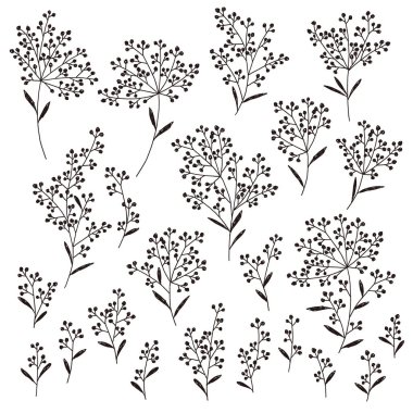 İllüstrasyon soyut tertibatları, soyut bir bitki tasarlanmış,