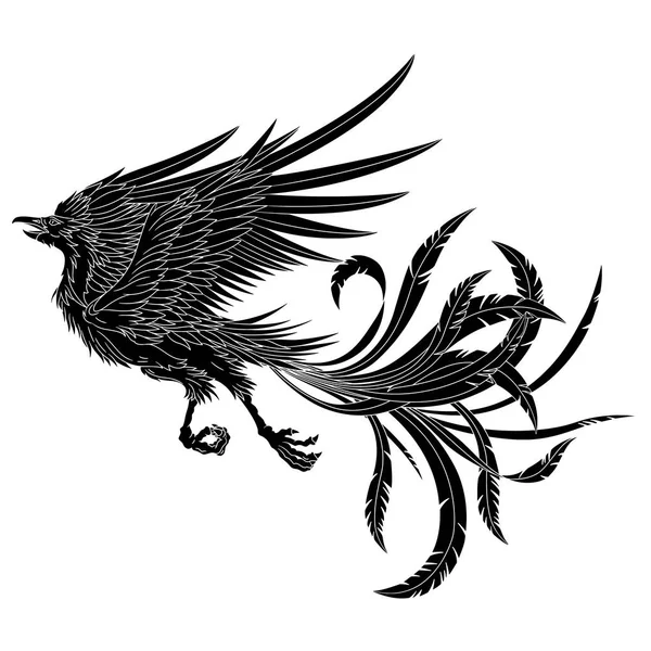 Illustratie Van Chinese Phoenixi Ontworpen Een Chinese Phoenix — Stockvector