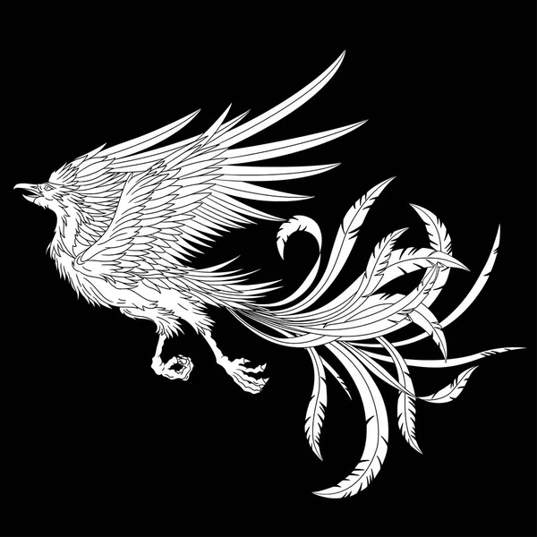 Illustratie Van Chinese Phoenixi Ontworpen Een Chinese Phoenix — Stockvector