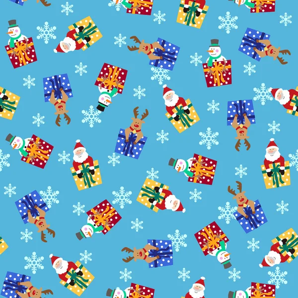 Christmas Present Pattern Made Present Christmas Illustration Continue Seamlessly — Stock Vector