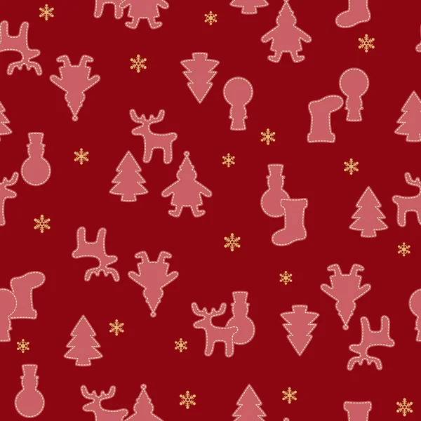 Christmas Image Illustration Pattern Ich Habe Schnee Mit Der Illustration — Stockvektor