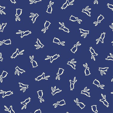 Japon stil tavşan deseni, basit ve bir tavşan çekti, ben sorunsuz devam ediyor,