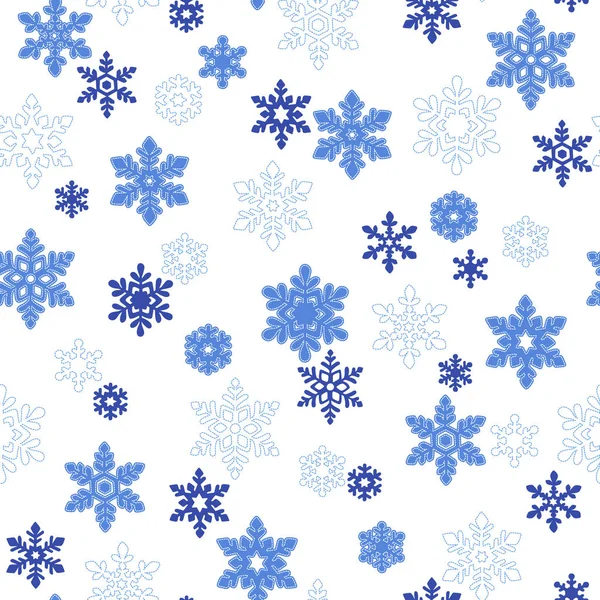 雪の結晶パターン 雪の結晶の背景を作った 私はシームレスに継続します — ストックベクタ