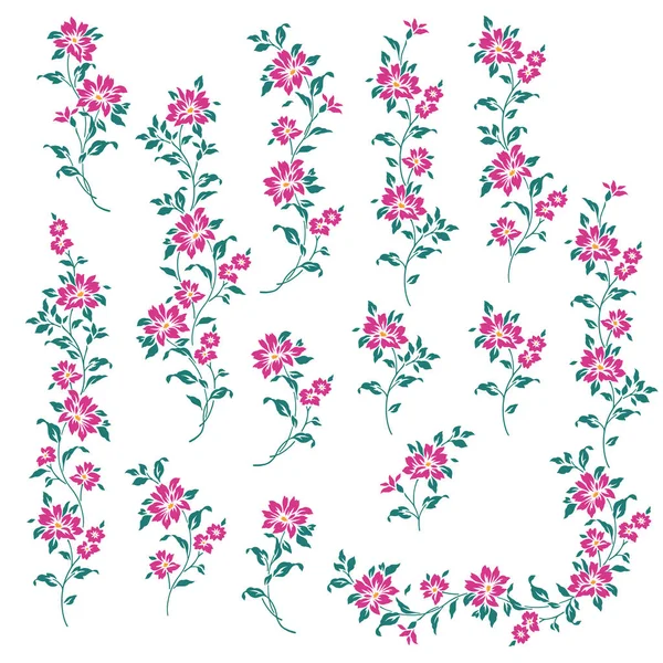 Flower Illustration Material Designed Flower — Stock Vector