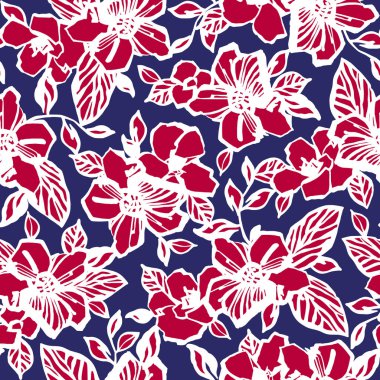 Soyut çiçek deseni. Soyut bir çiçek tasarlanmış, bu resim tekrar tekrar sorunsuz devam ediyor,