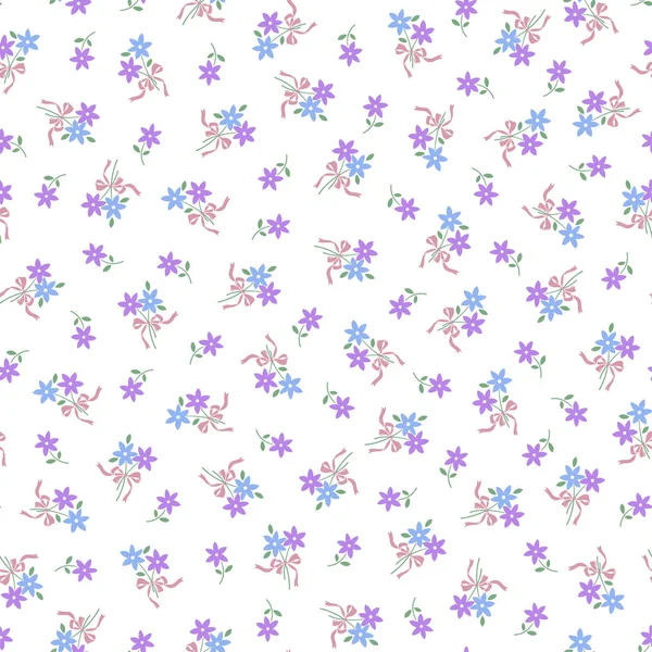 Pattern Small Flower Made Pattern Small Flower Continue Seamlessly — стоковый вектор