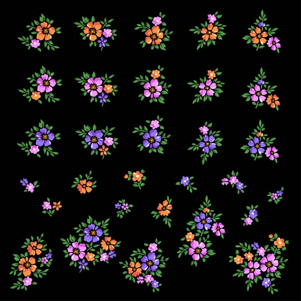 Blumenillustrationsmaterial Ich Entwarf Eine Blume Ich Arbeitete Vektoren — Stockvektor