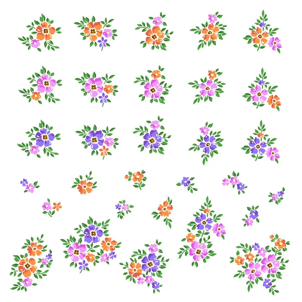 Blumenillustrationsmaterial Ich Entwarf Eine Blume Ich Arbeitete Vektoren — Stockvektor