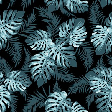 Tropical plants patternI designed a tropical plantThis painting continues repeatedly