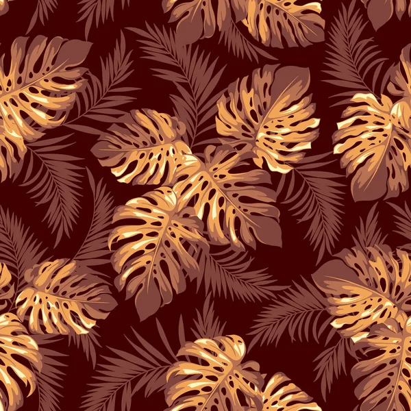 Tropische Pflanzen Patterni Entworfen Eine Tropische Plantage Dieses Gemälde Setzt — Stockvektor