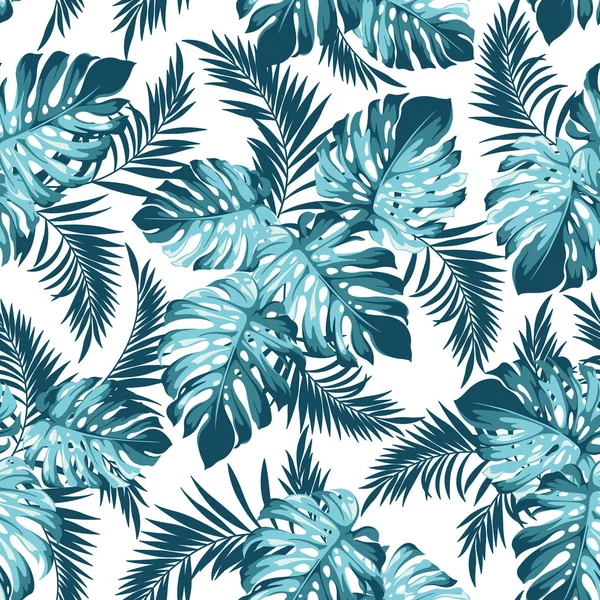 Patrón Plantas Tropicalesdiseñé Una Planta Tropicalesta Pintura Continúa Repetidamente — Vector de stock