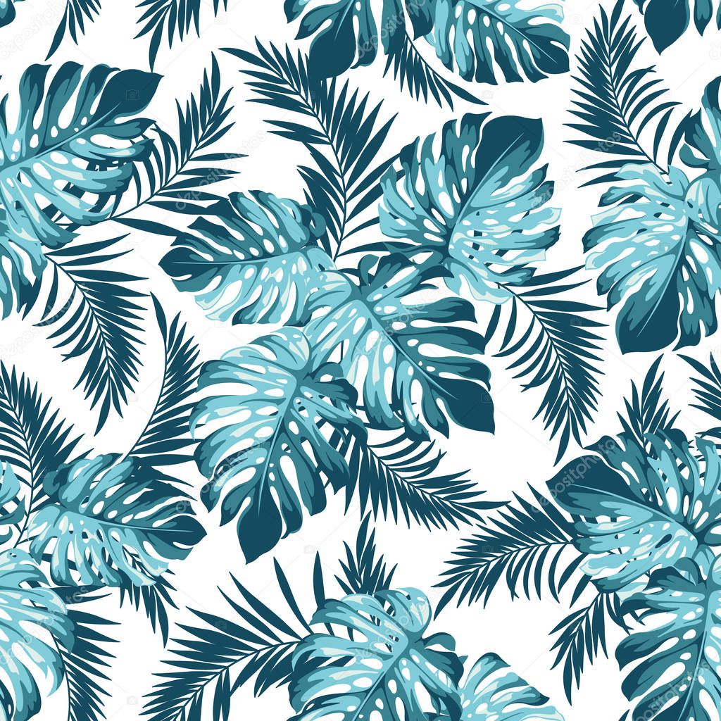 Tropical plants patternI designed a tropical plantThis painting continues repeatedly