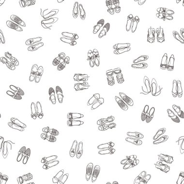 Ayakkabı içinde bir desen kadın, kadın ayakkabı çekti ve bir desen yaptı,