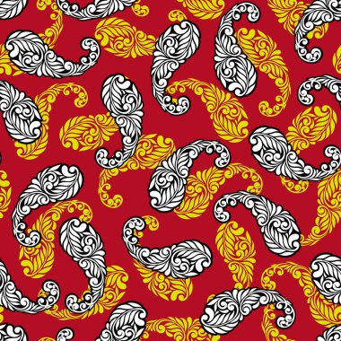 Paisley tasarım patternthis resim tekrar tekrar devam ediyor