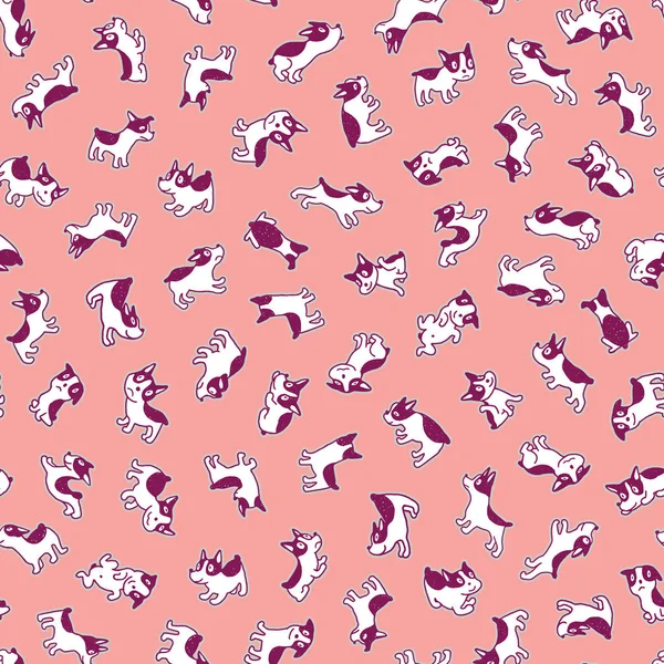 Illustration Pattern Dog — Stock Vector