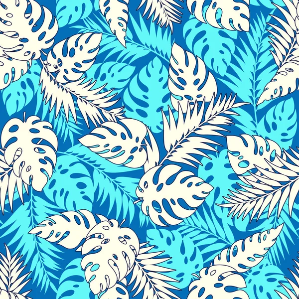 Tropical Plant Illustration Pattern — Stock Vector