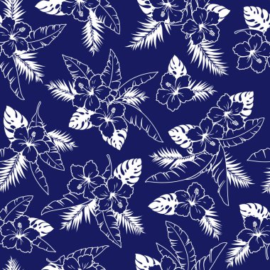 güzel hibiscus çiçek deseni,