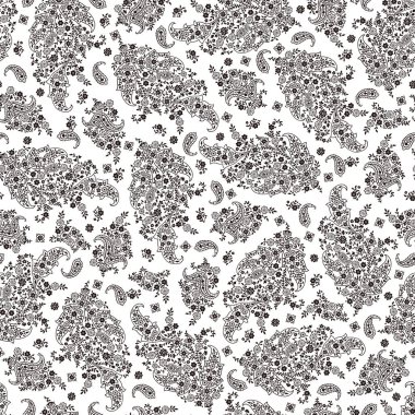 Paisley Dikişsiz desen illüstrasyon,