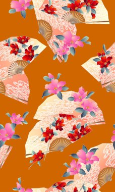 Japon tarzı Katlanır Fan deseni,