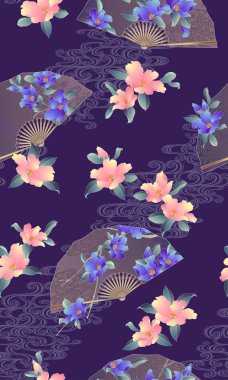 Japon tarzı Katlanır Fan deseni,