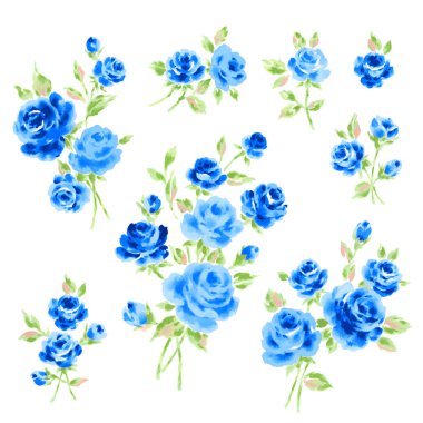 Gül illüstrasyon nesne, Bu eski moda ve bir gül çizdi,