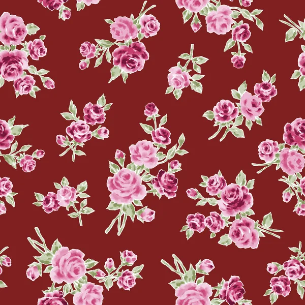 Rose Illustration Patterni Made Rose Pattern — Stock Photo, Image