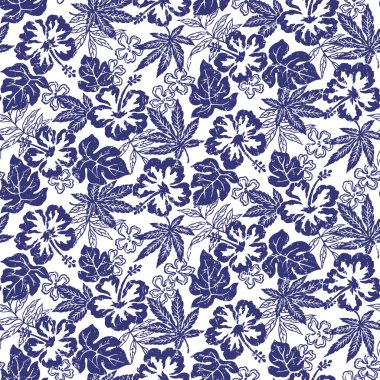 Hibiscus çiçek desen illüstrasyon iã§in Hibiscus çizdi,