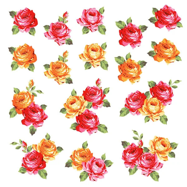 Rózsa Virág Illusztráció Csináltam Egy Gyönyörű Rózsa Egy Festmény — Stock Vector