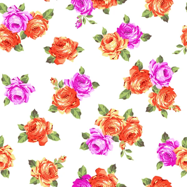 Ilustración Del Patrón Una Rosa Hermosa Diseñé Una Rosa — Vector de stock