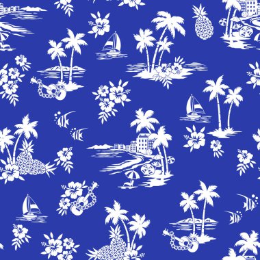 Hawaii kıyı manzarasını kusursuz bir desen haline getirdim.,