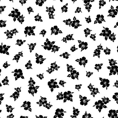 Hibiscus bir çiçek desen illüstrasyon.