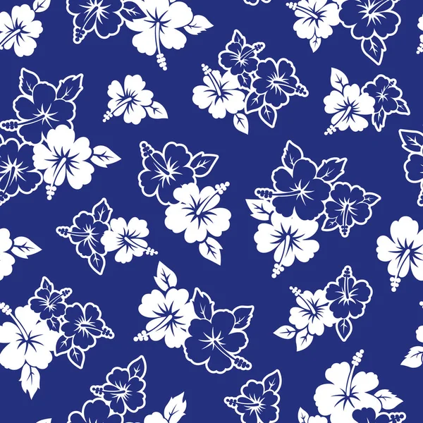 Flower Pattern Illustration Hibiscus — Stock Vector