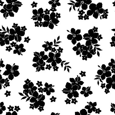 Hibiscus bir çiçek desen illüstrasyon.