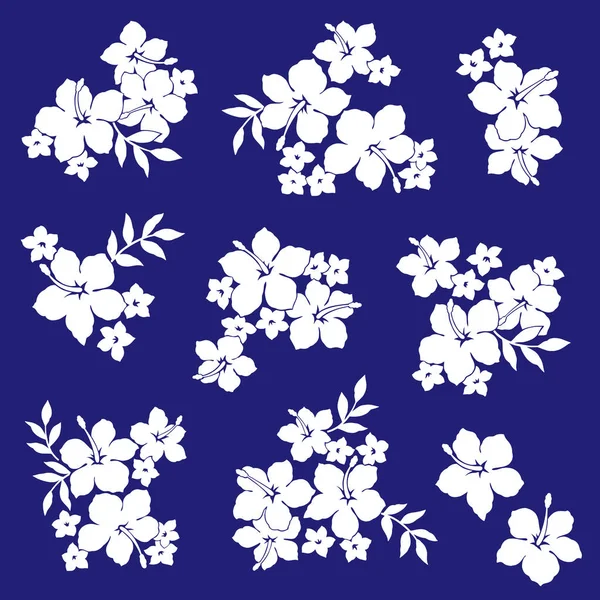 Hibiscus Flower Material Illustration — Stock Vector