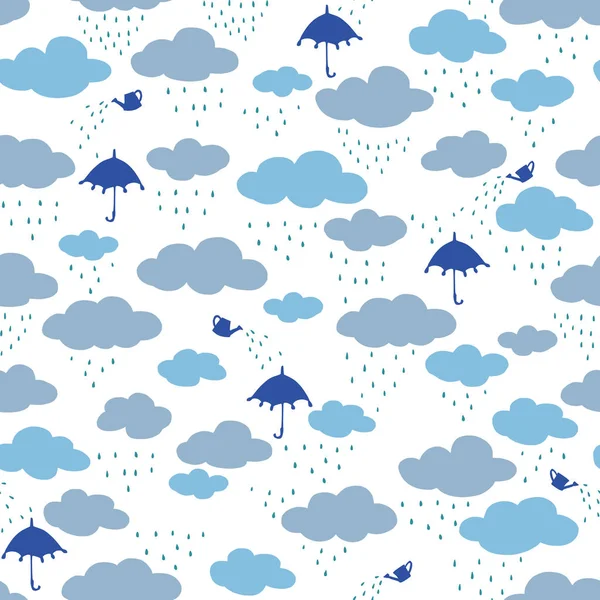 Ziemlich Muster Illustrationsmaterial Der Regenwolke — Stockvektor