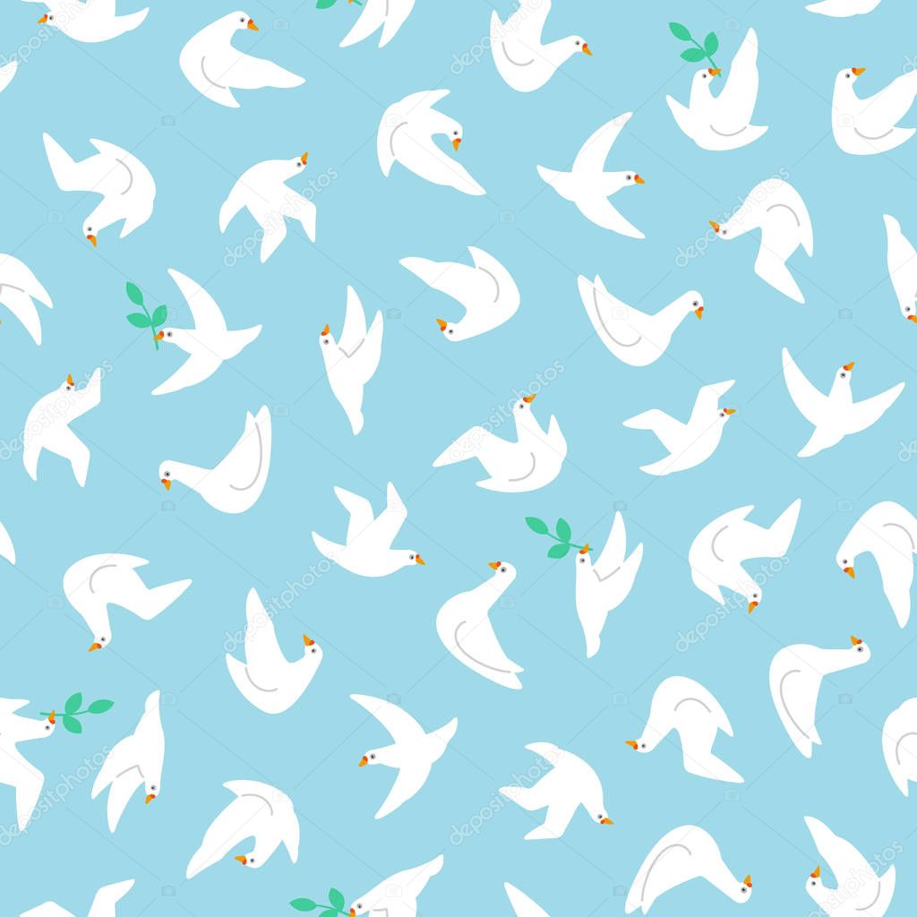 Pattern material of a simple dove,