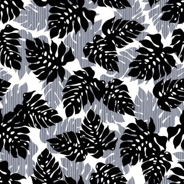 Tropical plants patternI designed a tropical plantThis painting continues repeatedly
