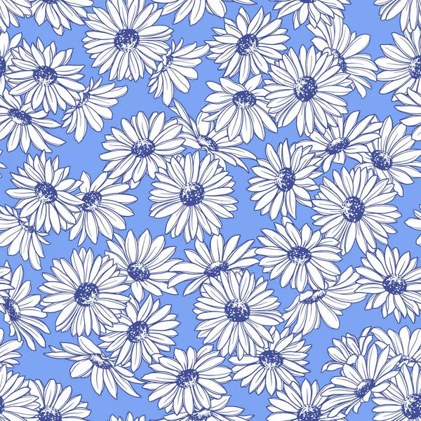Ilustrační Vzorek Flowertu Navrhl Květinu Nadále Plynule — Stockový vektor
