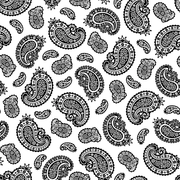 Vecteur Beau Motif Paisley Sans Couture Dessiné Paisley Dans Des — Image vectorielle