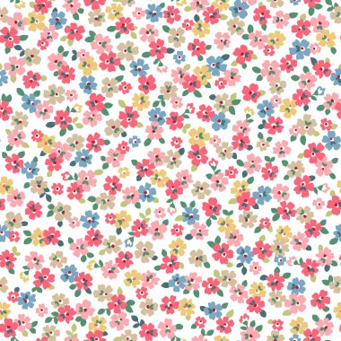 Güzel küçük çiçek ve bitkilerin Dikişsiz desen,